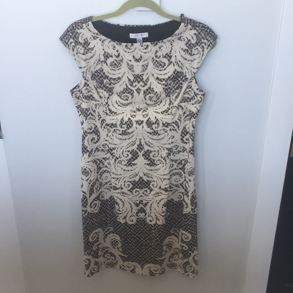 Black and white (cream) work dress